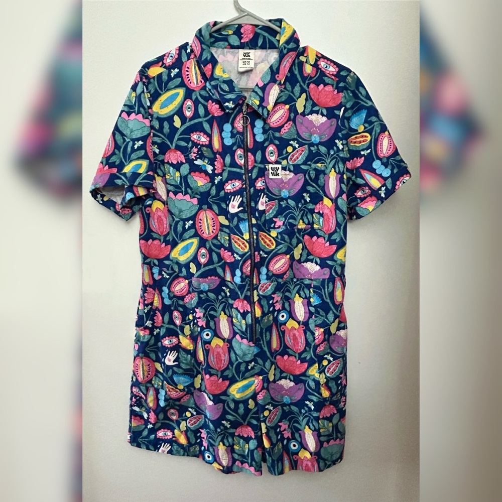 Lucy & Yak Limited Edition Organic Cotton Riley Playsuit US Size 14
